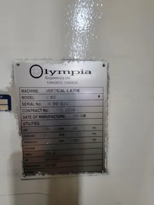 1999 OLYMPIA V80 Vertical Turning Lathes | Myers Technology Co., LLC (16)