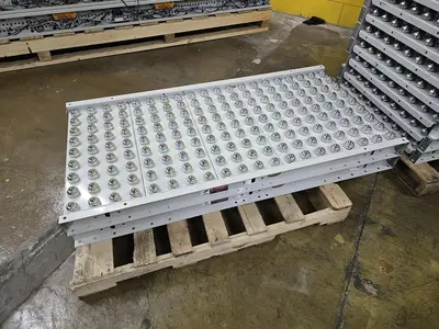Used HYTROL ROLLER BALL TRANSFER  CONVEYOR Roller Conveyors Wisconsin US | Packer City Sales #1298047