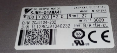 USED YASKAWA ELECTRIC SERVO MOTOR AND REDUCER