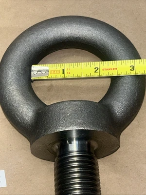 (2) NNB SWL/1.5T Lifting Eye Bolts NC-16,30Swivel Rigging Loading Shouldered