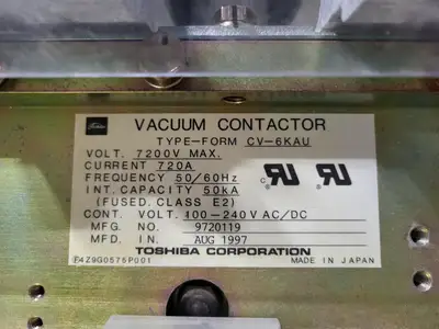 Used 1997 TOSHIBA CV-6KAU Switchgears British Columbia CA | Lenmark #1427017