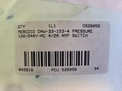 New | in-Stock MERCOID DAW-33-153-4 Switchgears British Columbia CA | Lenmark #240742