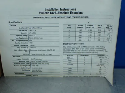 New | in-Stock ALLENBRADLEY 842A56GB Encoders Ohio US | HGR 24 #1020241