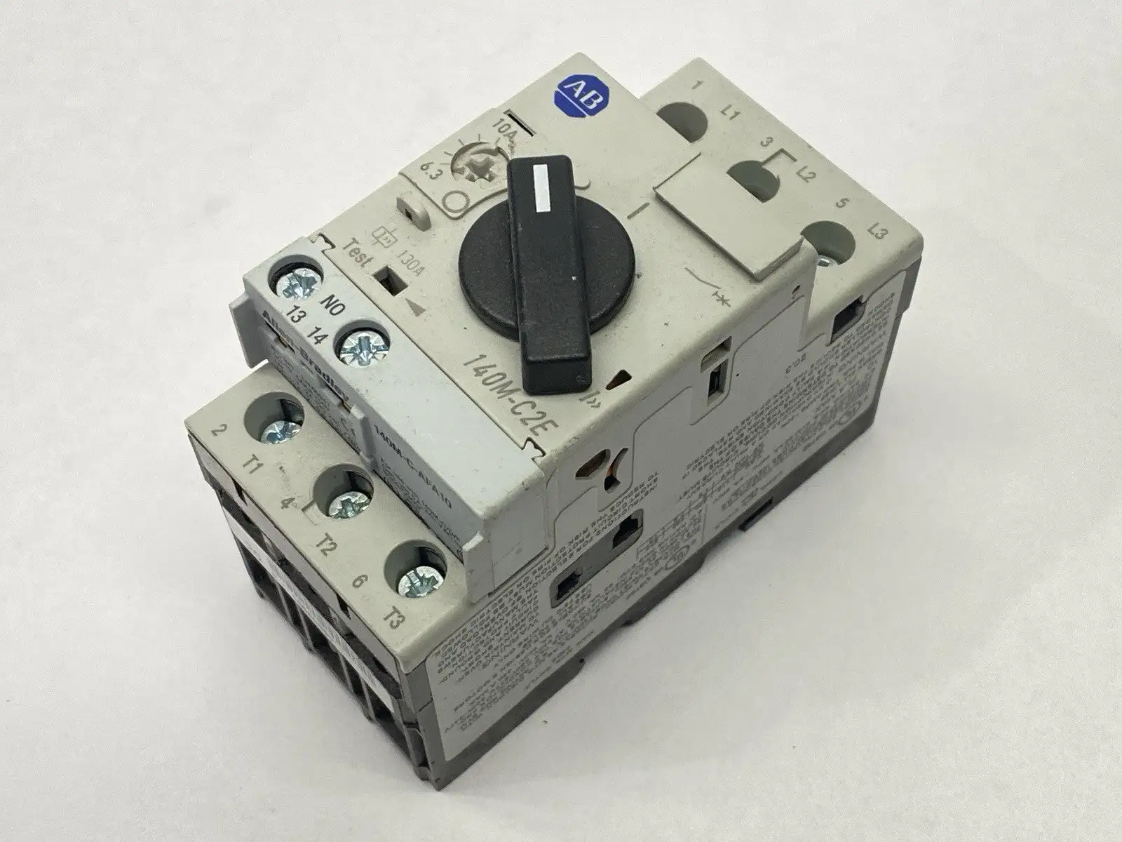 USED ALLEN-BRADLEY SER B MOTOR STARTER 6.3-10A W/ 140M-C-AFA10 CONTACT