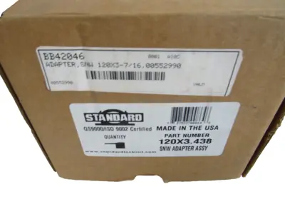 NEW STANDARD LOCKNUT 120X3-7/16 SNW ADAPTER SLEEVE