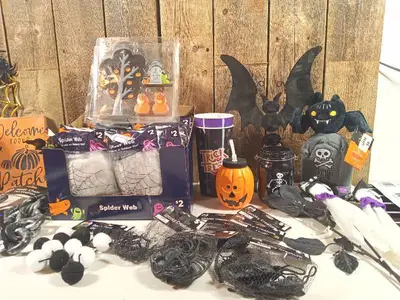 Huge lot of Halloween (cups, spider web, etc.)