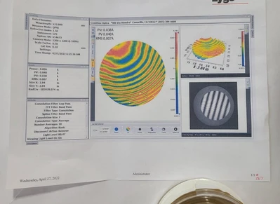 3" Optical Flat Accuracy 0.038 Wave Very Nice