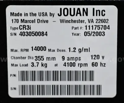 Used Jouan Does Not Apply Centrifuge - Benchtop Delaware US | United Machine Co. #1563276