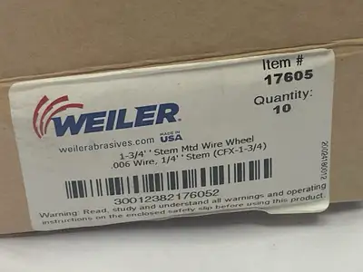 New | in-Stock WEILER WEILER 17605 STEM-MOUNTED Mandrel Mounted Brushes Michigan US | Maverick Industrial Sales #1122773