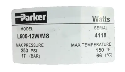 NEW PARKER L606-12W/M8 AIR LINE LUBRICATOR 1-1/2" L60612WM8