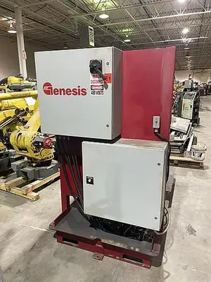 Used GENESIS SYSTEMS GROUP FANUC ARC MATE 100IC DUAL ARM WELD CELL WITH 60" DIAMETER INDEX TABLE R30IA CONTROLLER YR. 2012 Robotic Welding Cells | Harbor Machinery Inc. #1283362