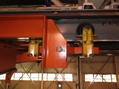 Cleveland Tramrail P&H 15 Ton Double Girder Bridge Crane 34' 10" Span w/Remote