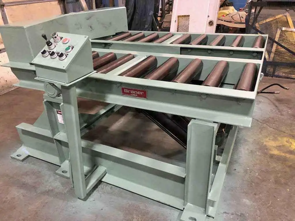 USED BRANER EXIT SPLIT CONVEYOR / COIL TIPPER