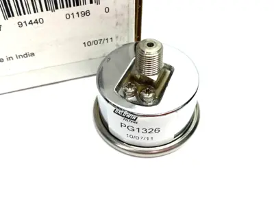 USED BALDWIN FILTERS PRESSURE GAUGE, 0 TO 60 PSI, 1-1/2" DIAL, 1/8" NPT