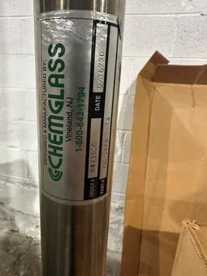 CHEMGLASS CG-1968-X-14 GLASS REACTOR W/ 3 VES