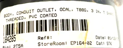NEW PLASTI-BOND REDH20T T88G CONDUIT OUTLET 3" T SHAPE