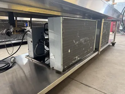 USED 2016 LESLIE FISHER ENGINEERING INC. STAINLESS STEEL CHILLER TABLE