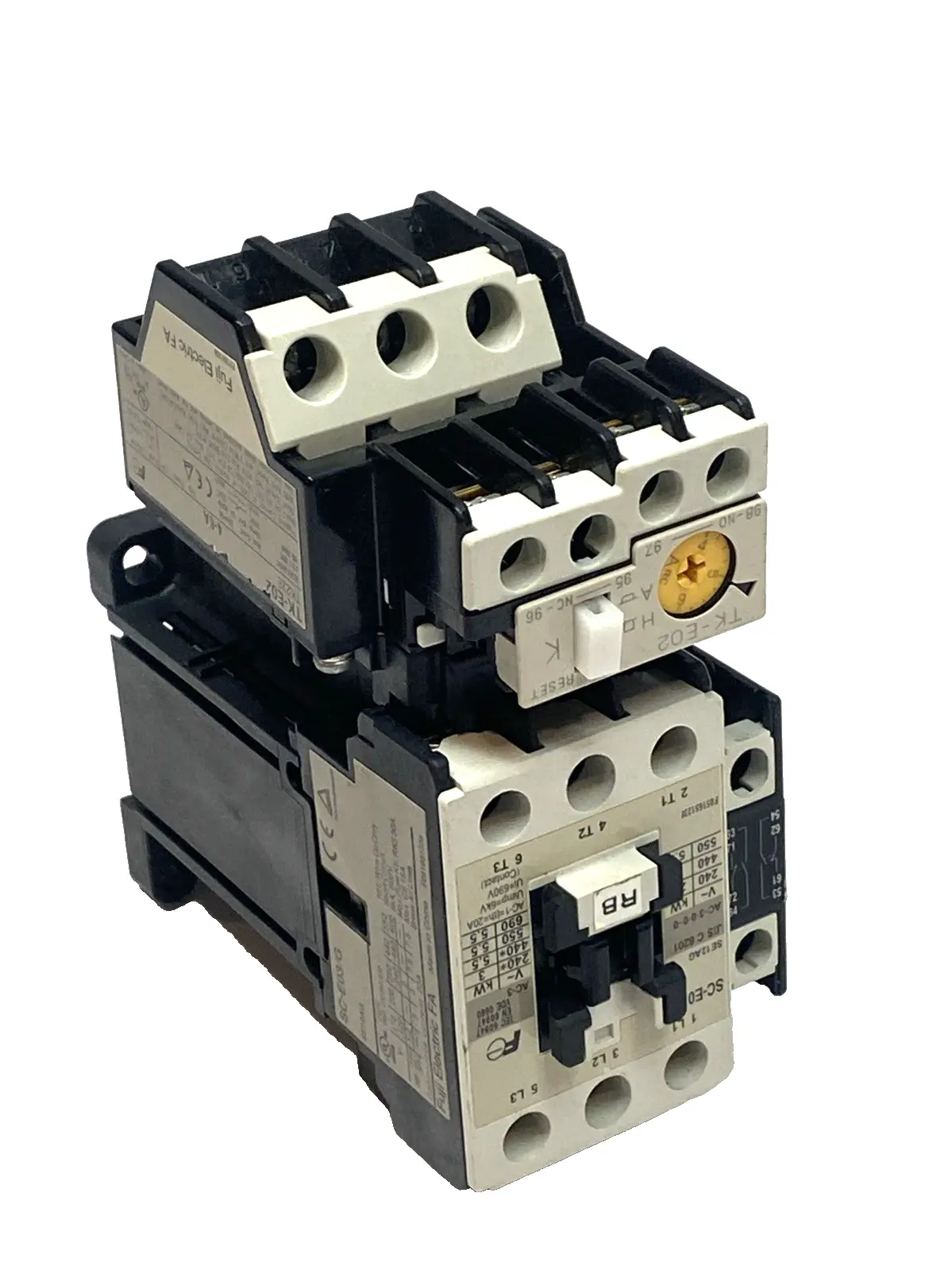 Used Fuji Motor Starter Contactor & Overload TK-E02 Starters Michigan US | Maverick Industrial Sales #1402078