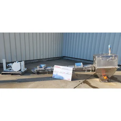 Used Sanitary Food Grade Stainless Steel Screw Conveyor Auger Feeder 131" long