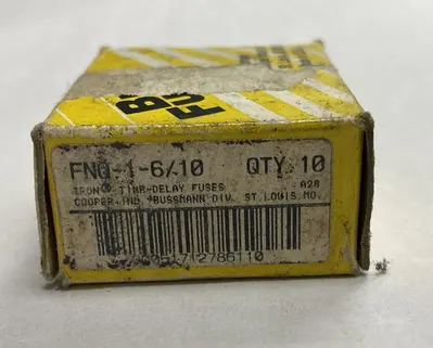 New | in-Stock COOPER BUSSMANN FNQ-1 6/10 Miscellaneous Equipment (Electrical & Power) | Surplus Asset Holdings #1189568