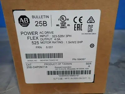 Used 2020 ALLENBRADLEY 25BD4P0N114 Variable Speed Drives Ohio US | HGR 24 #1006998