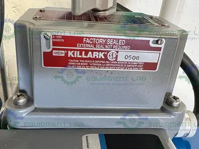 USED LEESON A6C17EB20M METERING PERISTALTIC PUMP W/ ADJUSTABLE ROLLING CART 115/230V