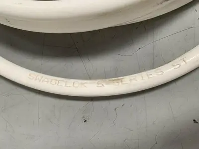 USED SWAGELOK S SERIES ST 3/4" X 239" FLEXIBLE SANITARY HOSE