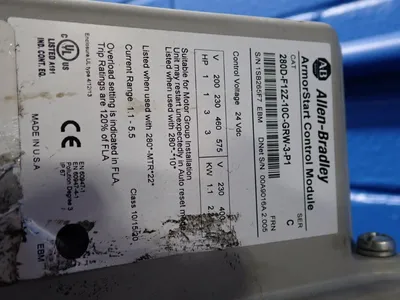 Used ALLENBRADLEY 280DF12Z10CGRW3PI Starters Ohio US | HGR 24 #885604