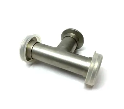 USED AGILENT STAINLESS STEEL TEE FITTING 2.04" CLEARANCE NW25