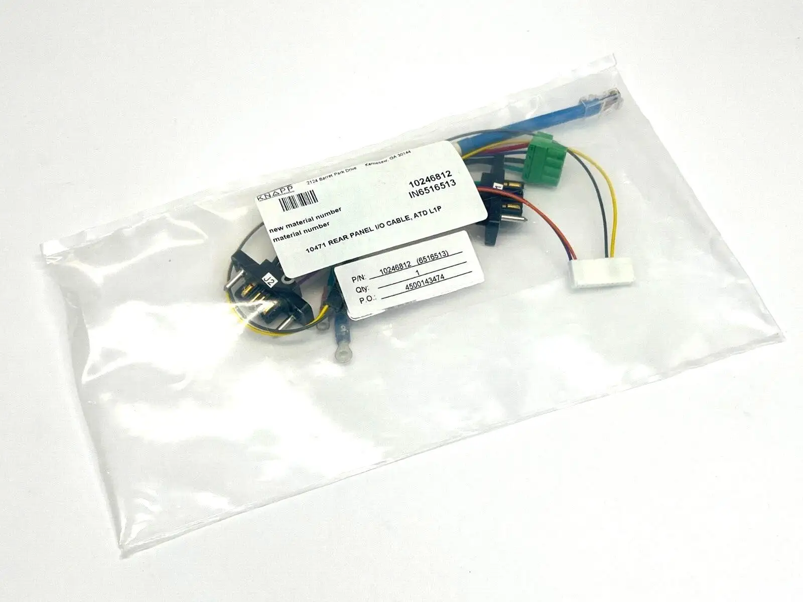 4-Y2D-62648-OC | Knapp 10246812 Rear Panel I/O Cable 10471 for ATD-L1P - New