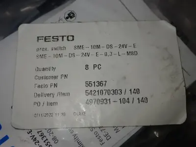 New | in-Stock FESTO SME10MDS24VE Proximity Sensors Ohio US | HGR 24 #787046