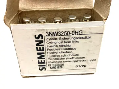 USED SIEMENS SENTRON CYLINDRICAL FUSE, SLOW-BLOW, 25A