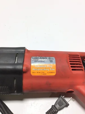 Chicago Electric Power Tools 65298 Industrial Duty Reciprocating Saw 1″ Stroke 7.5A
