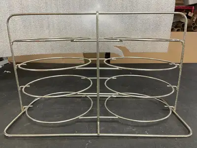 Used Falcon Restaurant Supply Used Chrome Plated 8 Pie Plate Caddy Cooling Rack Display Food Storage & Transportation Illinois US | Falcon Restaurant Supply #1375926