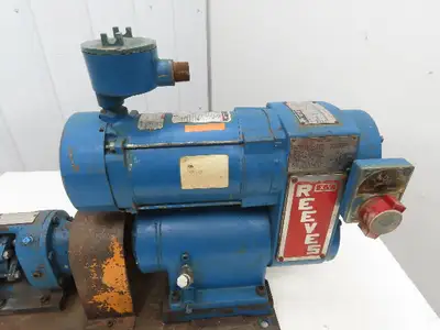 Reeves X-V 053 Moto Drive 38:1 Reducer Variable Speed 12-126 RPM Tuthill 5A Pump
