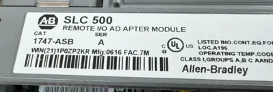 ALLEN BRADLEY 1747-ASB REMOTE I/O ADAPTER SLC500 SER. A UNUSED SURPLUS