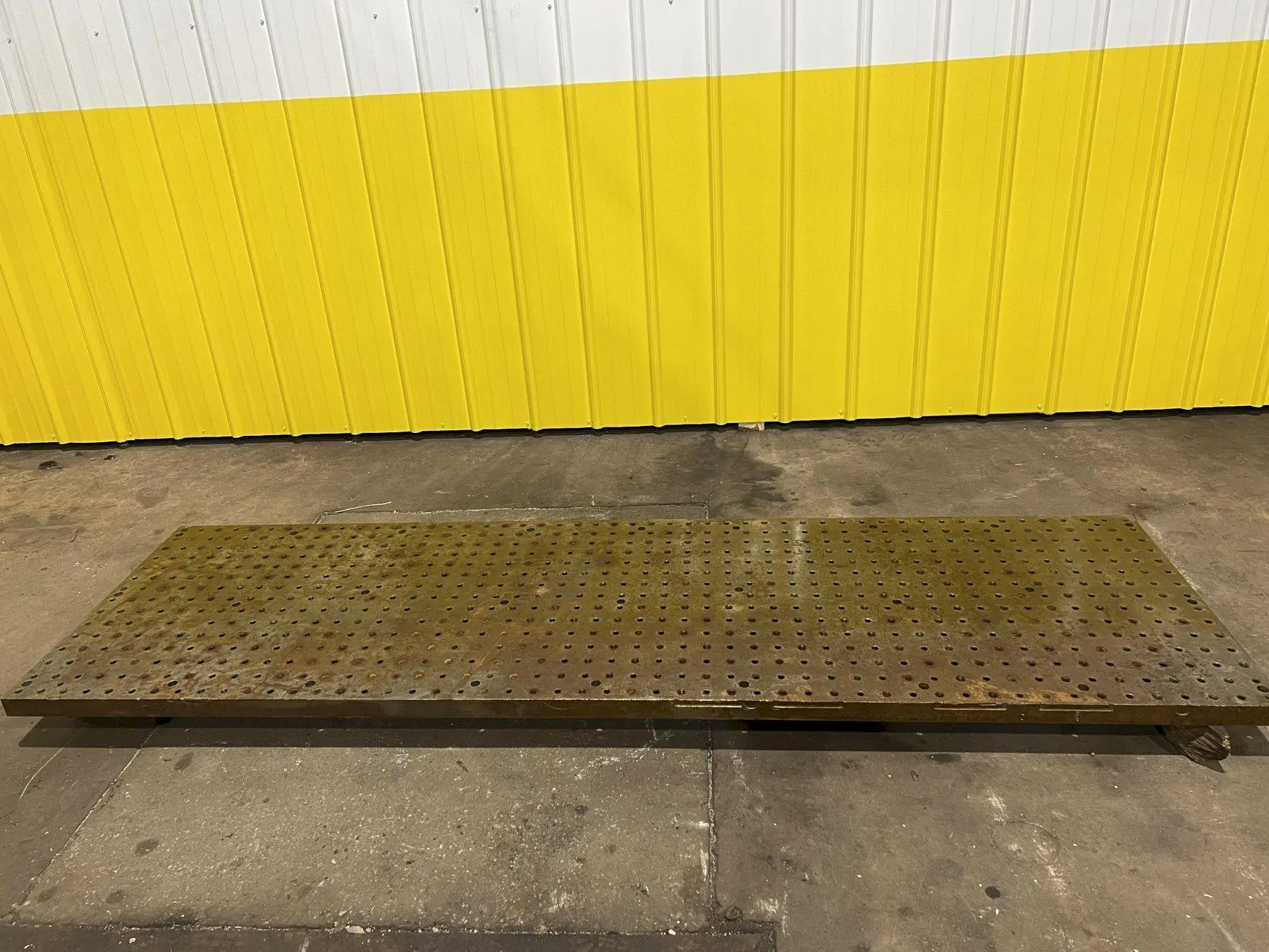 102" X 30" X 2" DRILLED & TAPPED STEEL LAYOUT PLATE: STOCK #18318