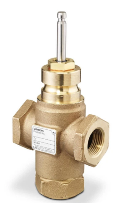 Siemens 599-03198 3-Way 1/2" Flowrite Valve, Cv 1.0, Bronze Trim, F x F Connect [New]