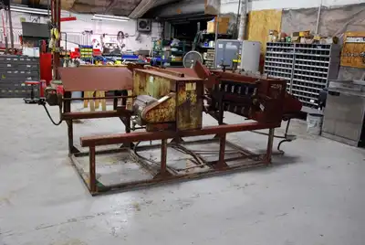 3″ OD x 120″ Max. OHIO CUSTOM MACHINERY Brush Deburring Machine