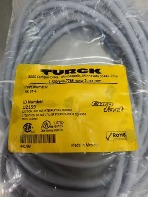 TURCK RK 4T-6 U2159 Cable Unit. 5A-12/2