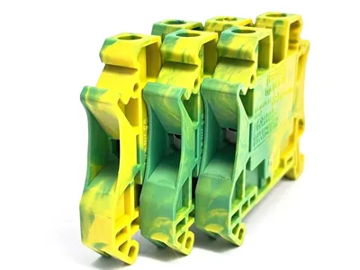 UT 6-PE,3044157 | Phoenix Contact UT 6-PE Ground Modular Terminal Block 3044157 LOT OF 3 - Used