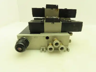 SMC VV5FS2 Plug-In 4-Station Manifold Control Unit VFS2000 Solenoid Valve Bank