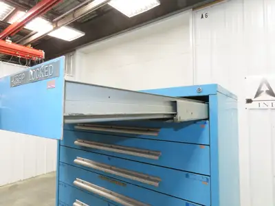 Nu-Era Modular Tool Storage Cabinet 10 Drawer 45x28x61" Stanley Vidmar Blue