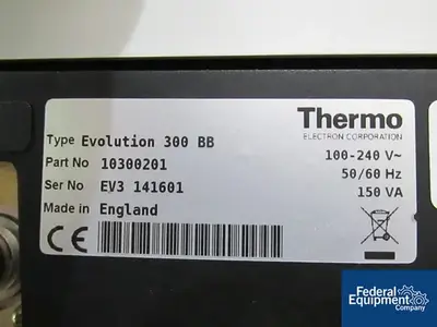 USED ThermoFisher Scientific THERMO ELECTRON VISIBLE SPECTROPHOTOMETER, EVOLUTION 300 BB
