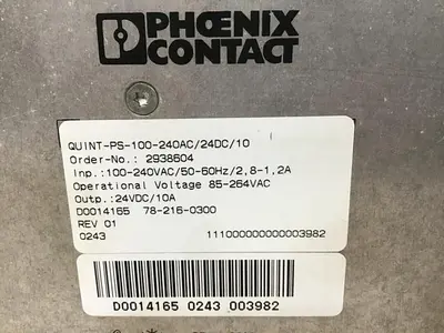 USED PHOENIX CONTACT QUINT-PS-100-240AC/24DC/10