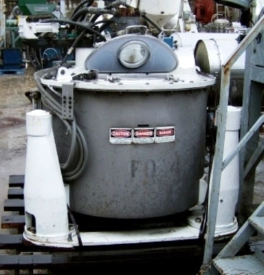 Ametek 32 x 20 perforate basket centrifuge, 316SS.