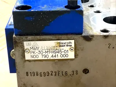 4WEH10E45/6EG24N9ETK4, 143606-2 | Bosch Rexroth 143606-2 Valve PK-30-M1H-H945-01, 4WEH10E45/6EG24N9ETK4 R900928594 - Used