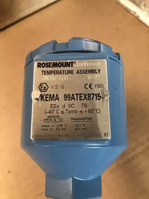 Rosemount 78 Sensor 0078D25N00A040F96AE1Q8XA w/ KEMA 99ATEX8715 Transmitter