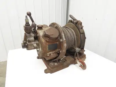 IR HU Utility Hoist Air Tugger Winch 2k 2000lbs 1/2" Wire Rope Pneumatic 125FPM