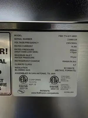Used FBD MFG Used 26" FBD 774 Four Barrel Frozen Carbonated Beverage Dispenser 230V As Is Slushie Machines Illinois US | Falcon Restaurant Supply #1375159